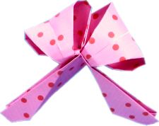 Pink Origami Bow Pink Origami Bow