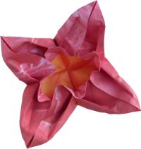 mooie roze bloem van papier gemaakt