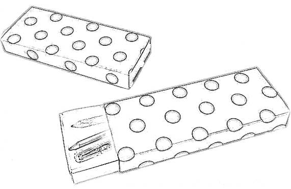 lijntekening van twee pennendoosjes