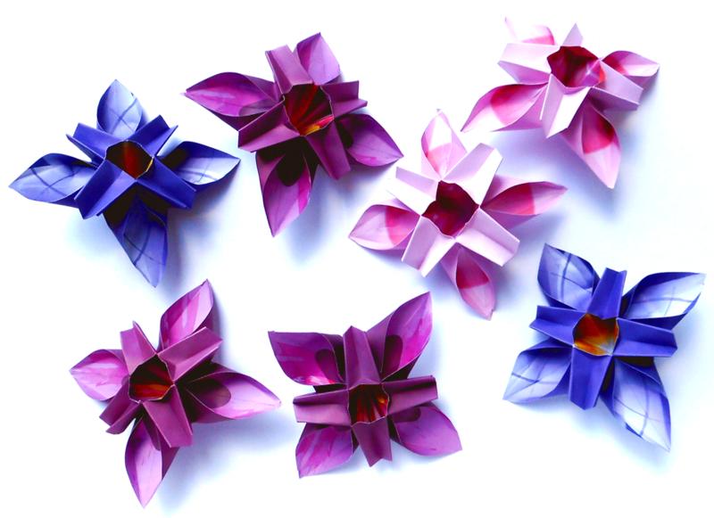 Origami bloemen