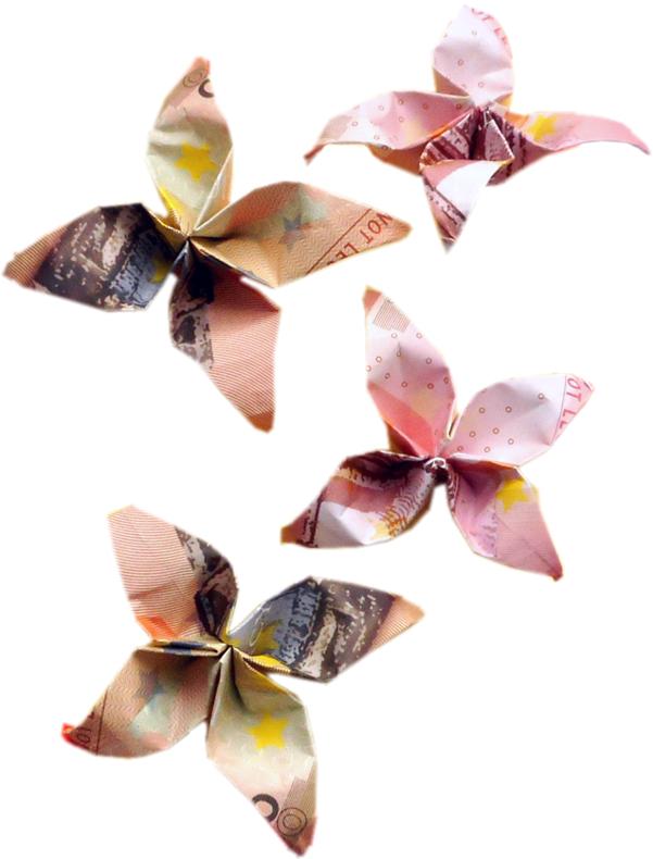 Money Origami Flowers