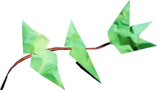 Decoratie tak met bladeren Decoratie tak met bladeren