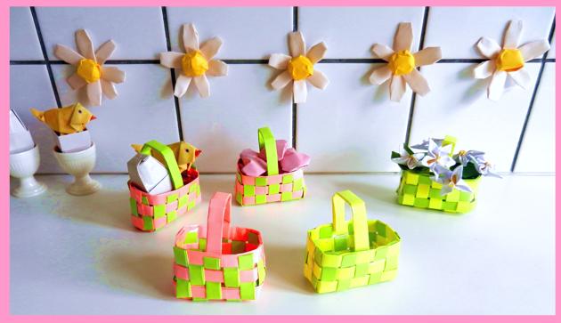 paasmandjes van papier paasmandjes van papier