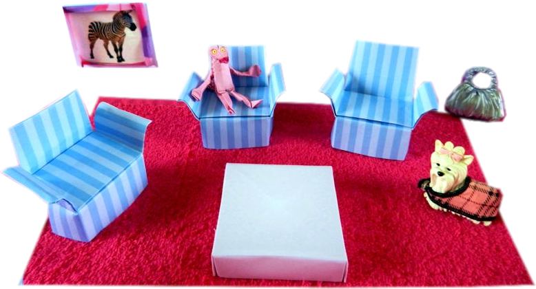 Poppenhuis woonkamer Poppenhuis woonkamer