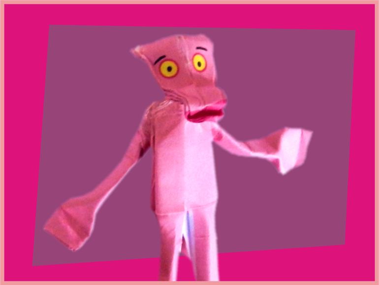 Origami Pink Panther