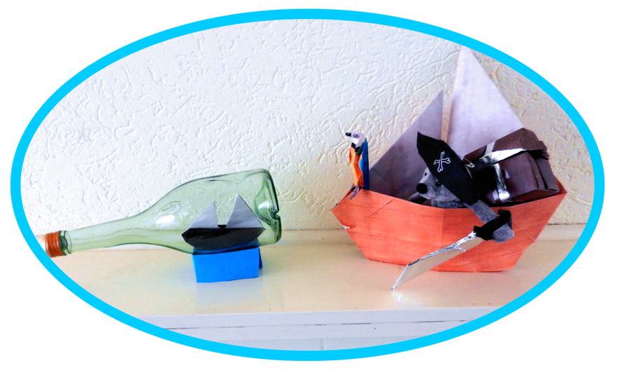 Origami bootjes Origami bootjes