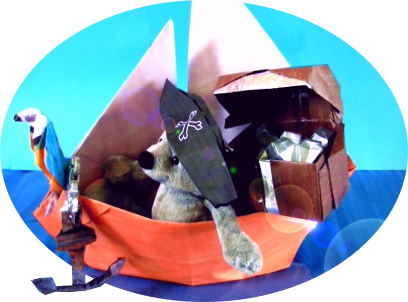 Origami piratenboot Origami piratenboot