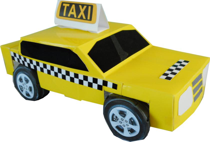 Papercraft Taxi