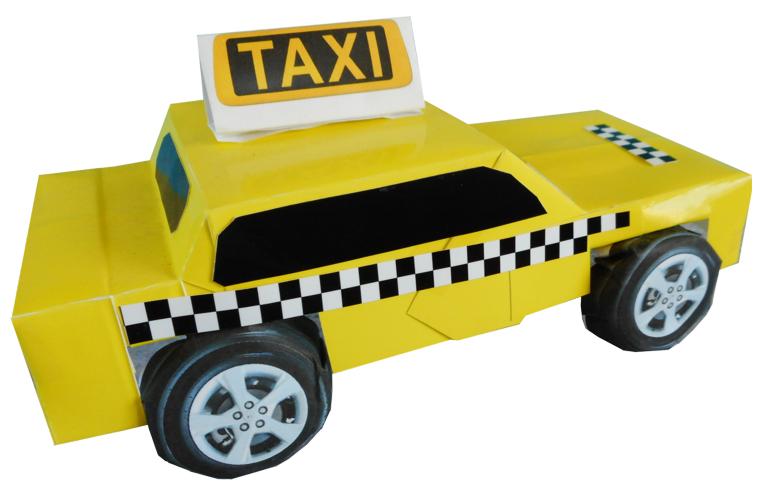 Papercraft Taxi