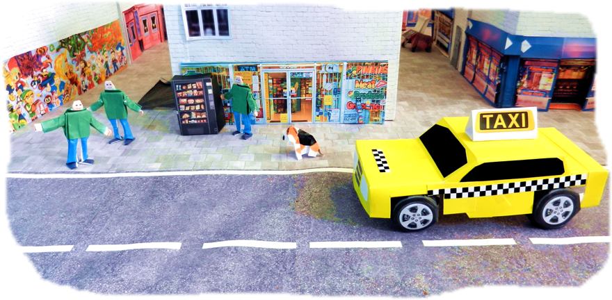 Taxi van papier Taxi van papier