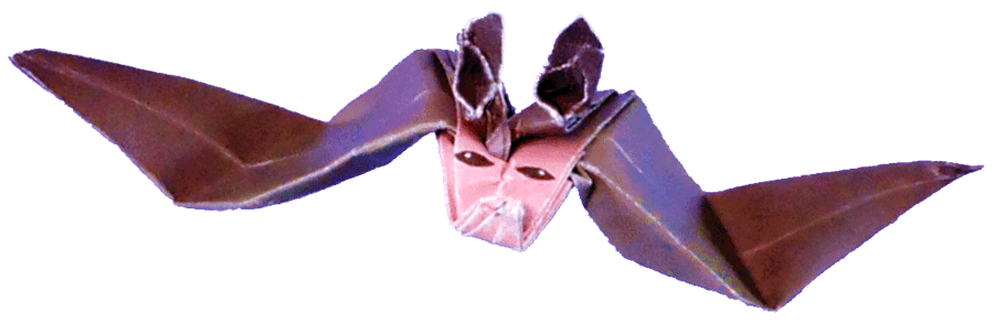 Origami vleermuis