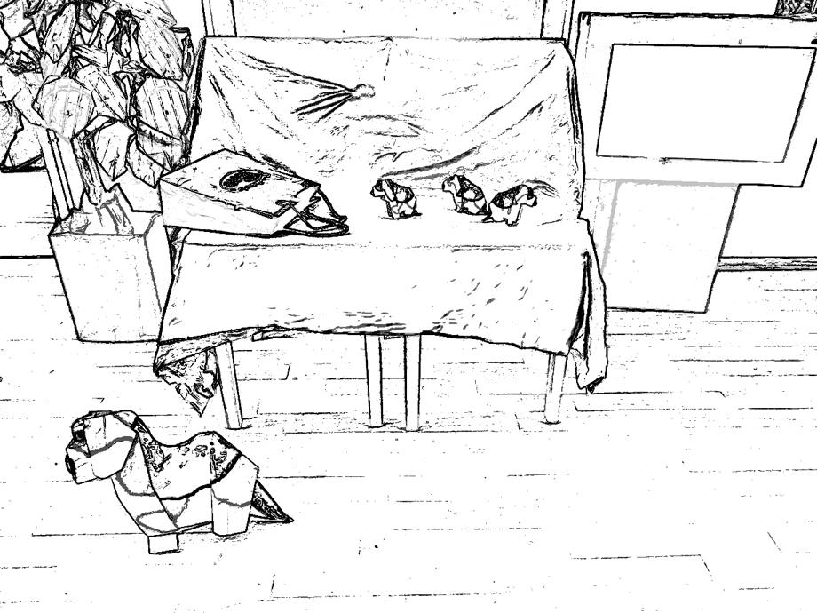 Puppies en hond kleurplaat