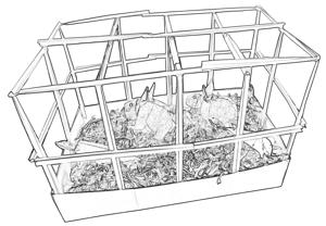 Rabbit cage coloring page Rabbit cage coloring page