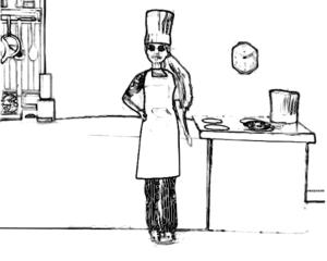 Chef in Kitchen