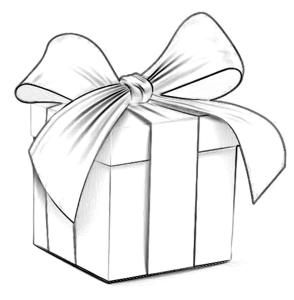 Gift box with bow