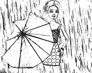 Woman with umbrella