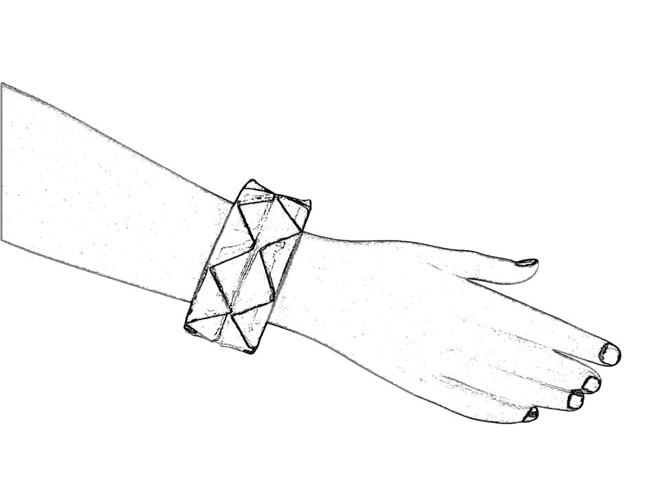 Origami bangle