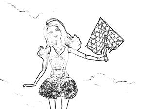 Barbie doll with an umbrella Barbie doll with an umbrella
