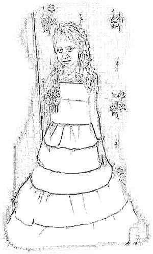 Girl in a long dress