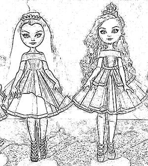 Dolls wearing a dress