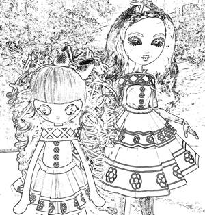 Dolls in a dress