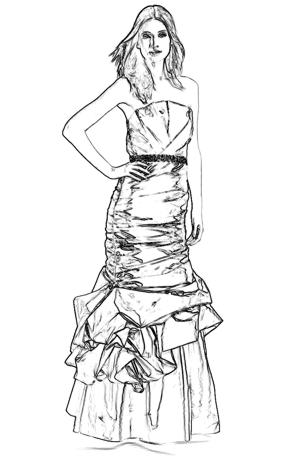 barbie coloring pages fashion dress