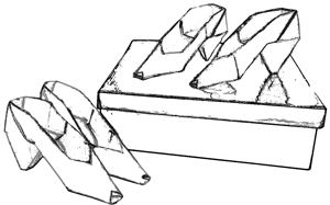 Origami shoes Origami shoes