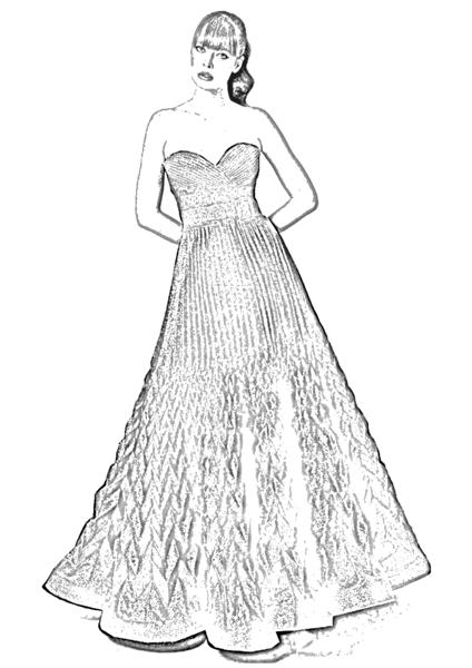 Girl in prom dress