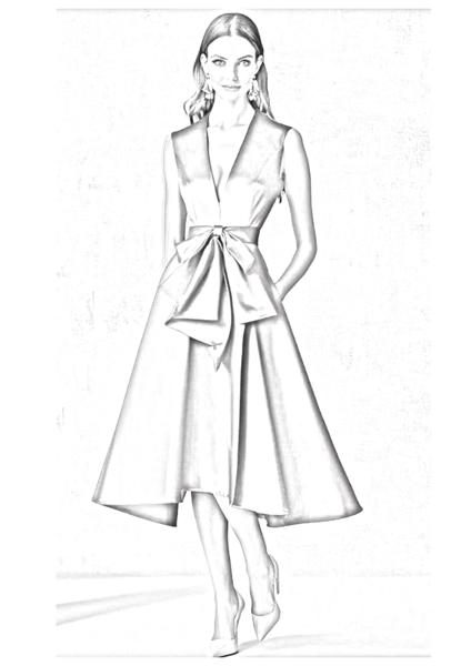 Cocktail dress with bow
