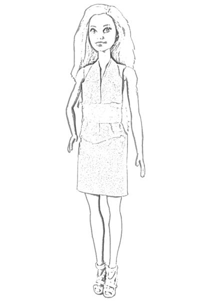 Girl in mini dress