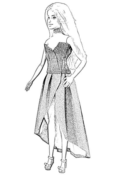 High low dress with pleats