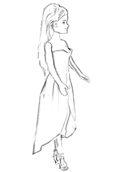 Girl in high low dress