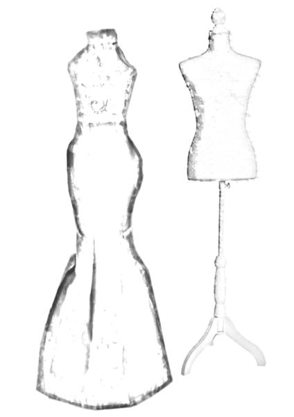 Mermaid dress and doll mannequin