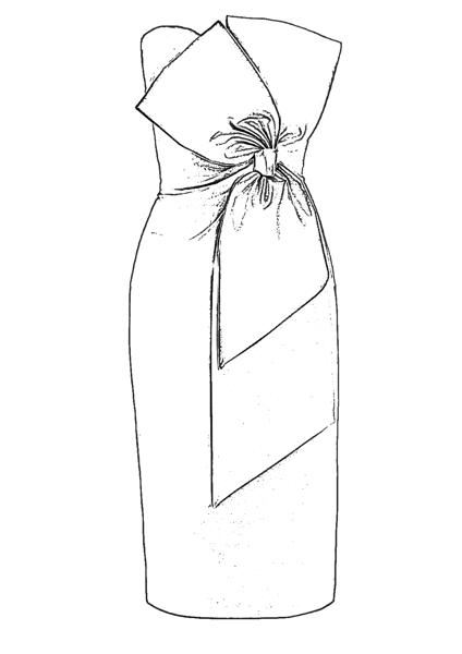 Dress with large bow