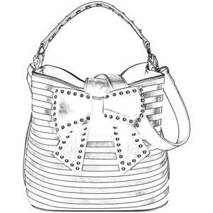 Bag with studded bow