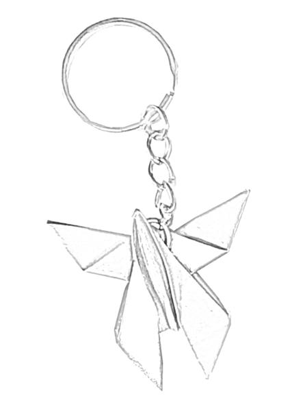 Origami Butterfly Keychain