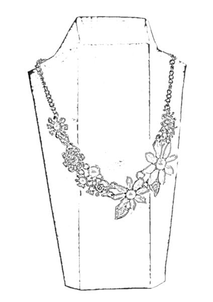 Flowers Necklace on a Display