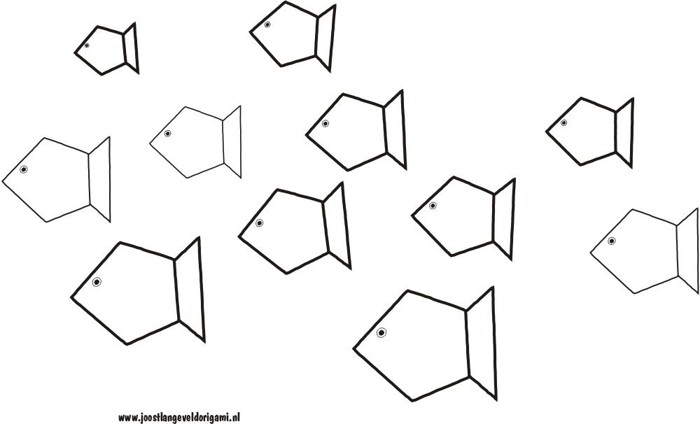 kleurplaat van een school visjes