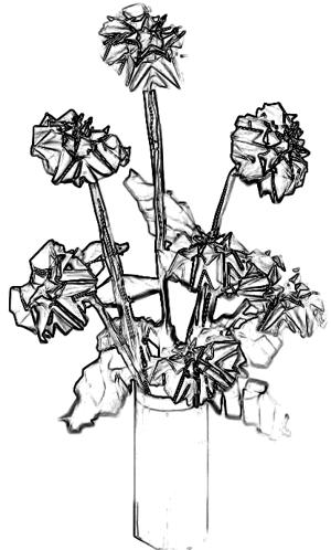 Dahlia flowers in a vase Dahlia flowers in a vase