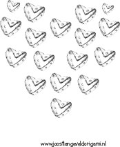 Origami dotted hearts Origami dotted hearts