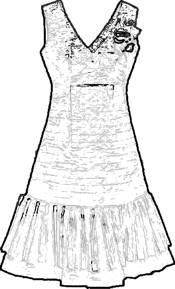 Dress coloring picture