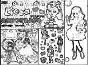 Cute dolls coloring picture Cute dolls coloring picture