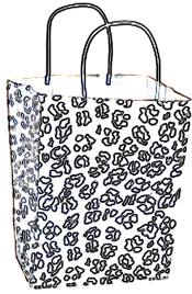 Leopard print shopping bag