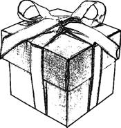 Gift box with ribbon