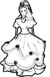 Doll princess coloring picture