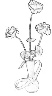 Origami roses Origami roses