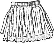 Mini skirt with cuts