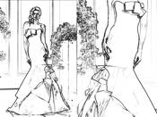 Wedding dress coloring picture