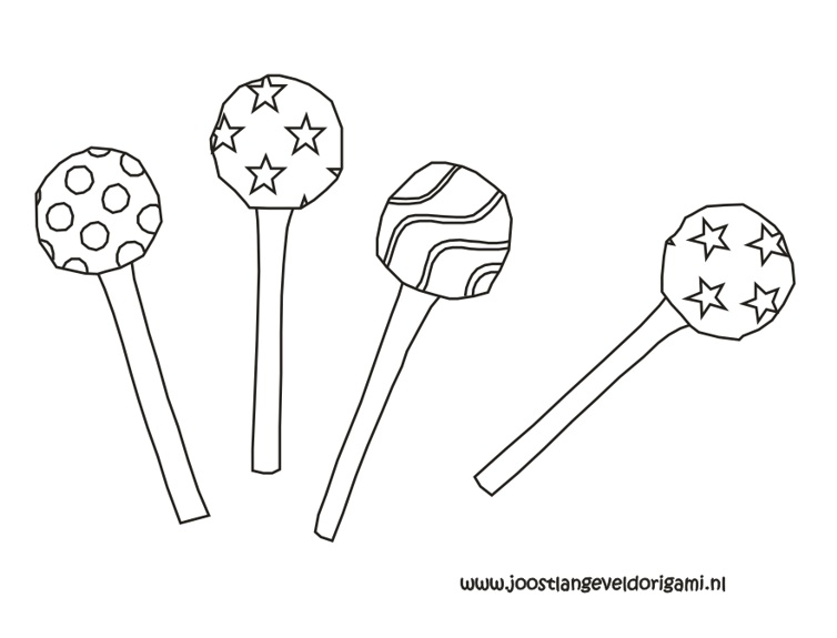 kleurplaat met lollies