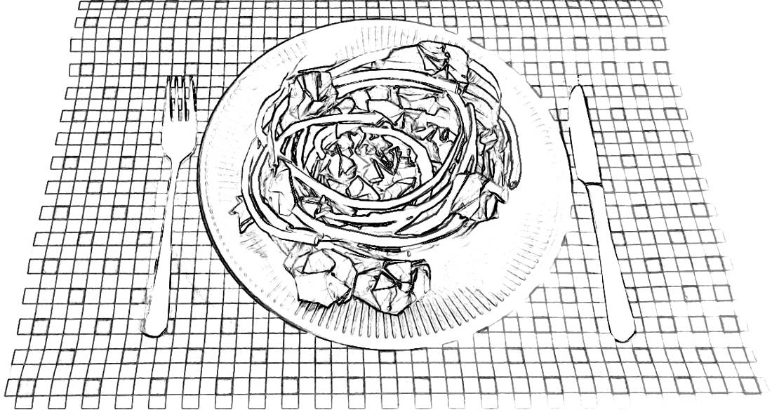 Spaghetti Colouring Picture